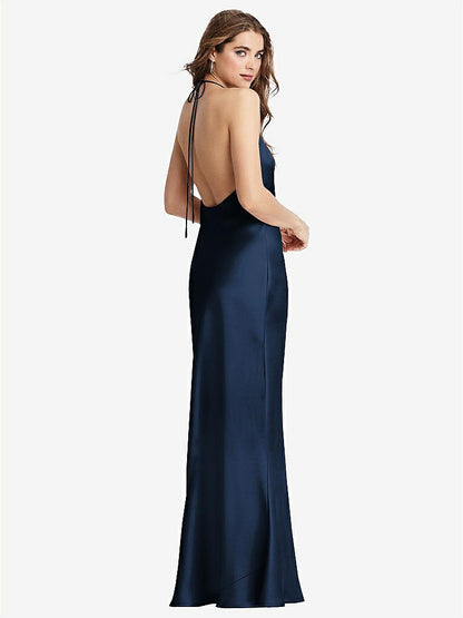 【NEW】【STYLE: LB002】カウルネック コンバーチブル マキシ スリップ ドレス  -  リース【COLOR: Midnight Navy】【SIZE: 00-30W】