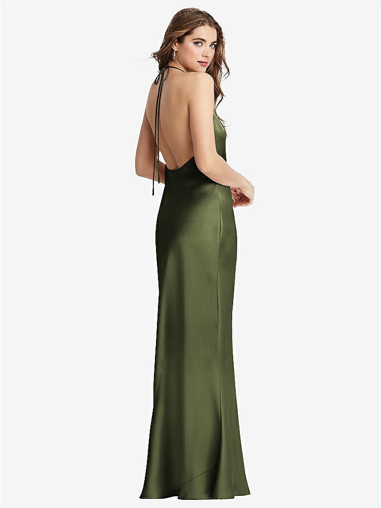 【STYLE: LB002】Cowl-Neck Convertible Maxi Slip Dress - Reese【COLOR: Olive Green】