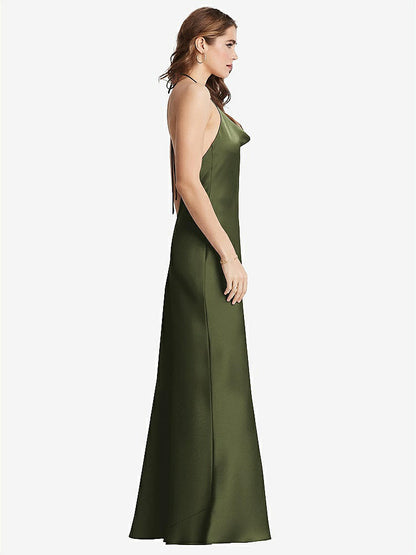【STYLE: LB002】Cowl-Neck Convertible Maxi Slip Dress - Reese【COLOR: Olive Green】