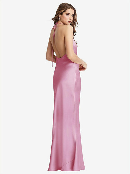 【NEW】【STYLE: LB002】カウルネック コンバーチブル マキシ スリップ ドレス  -  リース【COLOR: Powder Pink】【SIZE: 00-30W】