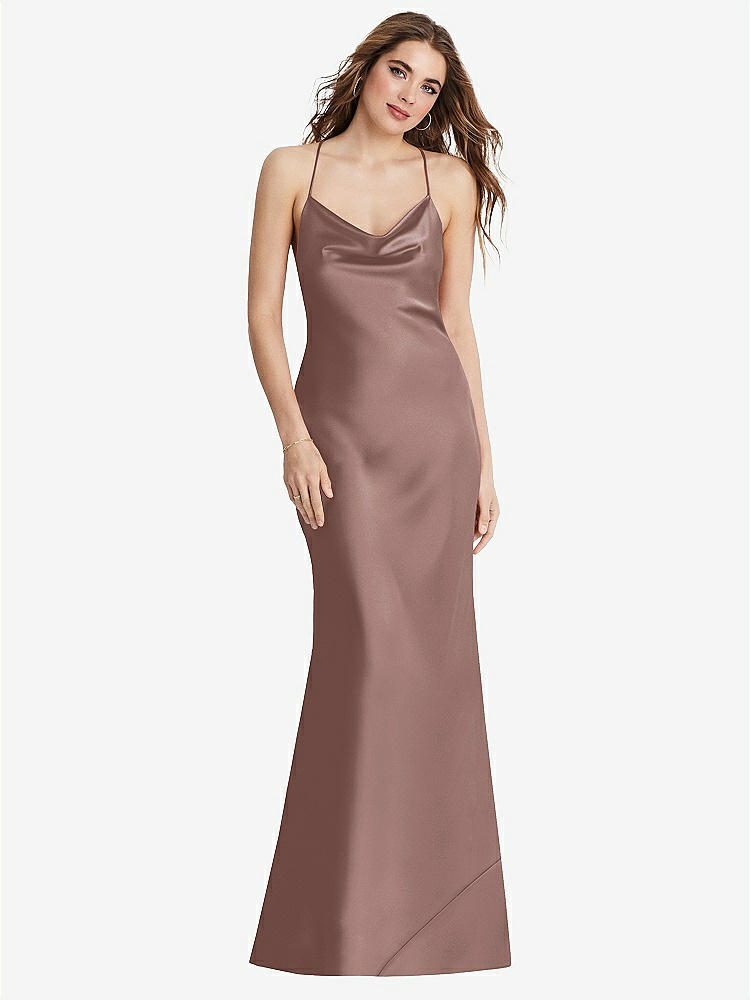 【STYLE: LB002】Cowl-Neck Convertible Maxi Slip Dress - Reese【COLOR: Sienna】