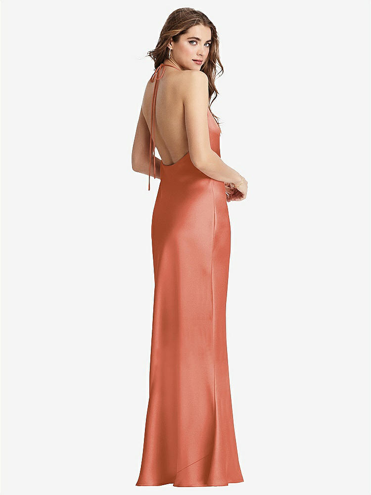 【STYLE: LB002】Cowl-Neck Convertible Maxi Slip Dress - Reese【COLOR: Terracotta Copper】