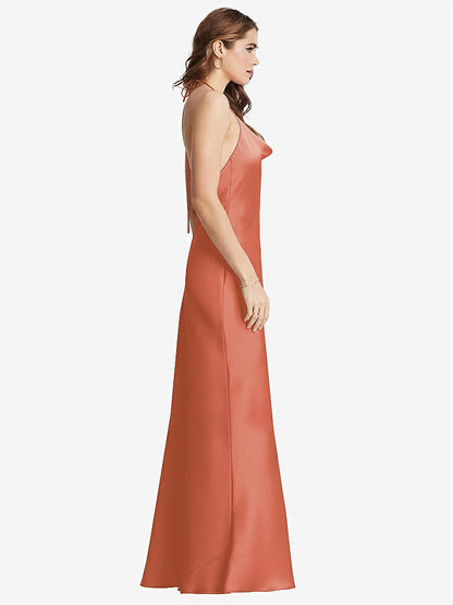 【STYLE: LB002】Cowl-Neck Convertible Maxi Slip Dress - Reese【COLOR: Terracotta Copper】