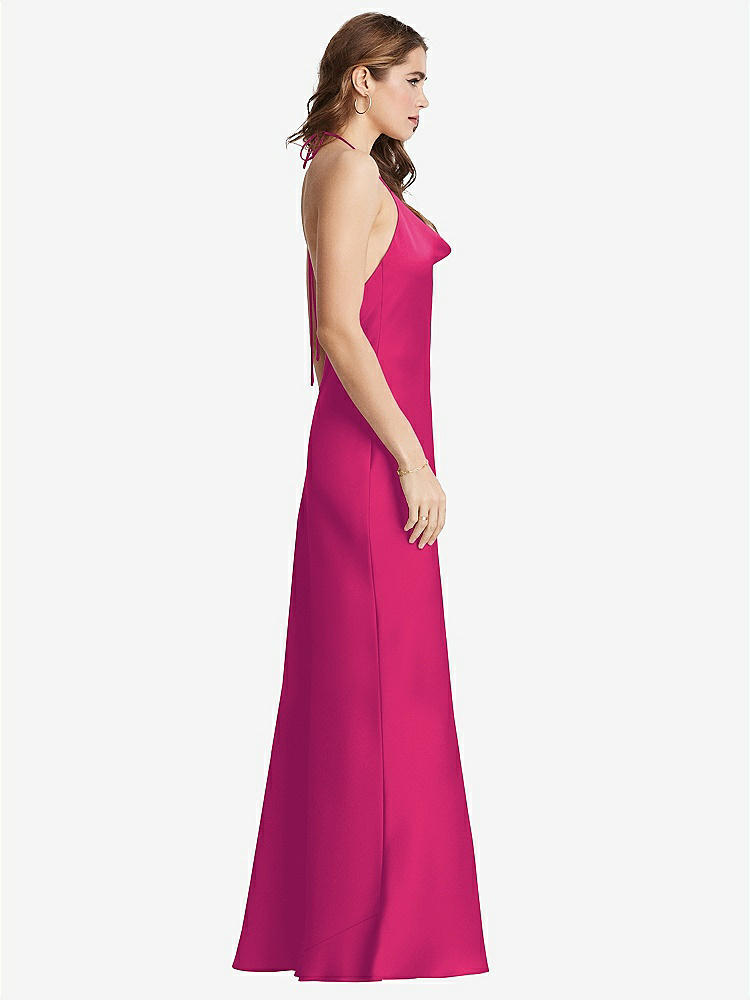 【NEW】【STYLE: LB002】カウルネック コンバーチブル マキシ スリップ ドレス  -  リース【COLOR: Think Pink】【SIZE: 00-30W】