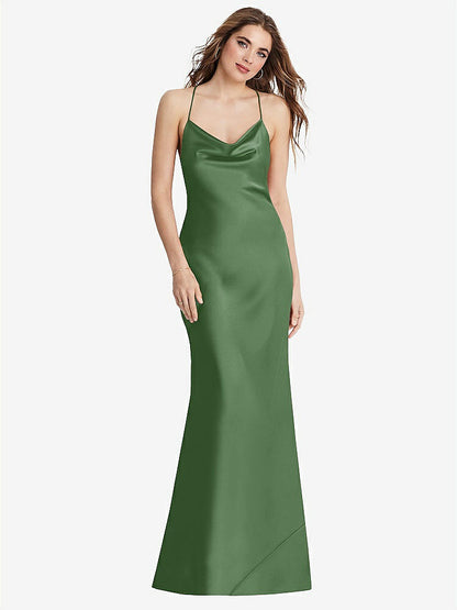 【STYLE: LB002】Cowl-Neck Convertible Maxi Slip Dress - Reese【COLOR: Vineyard Green】