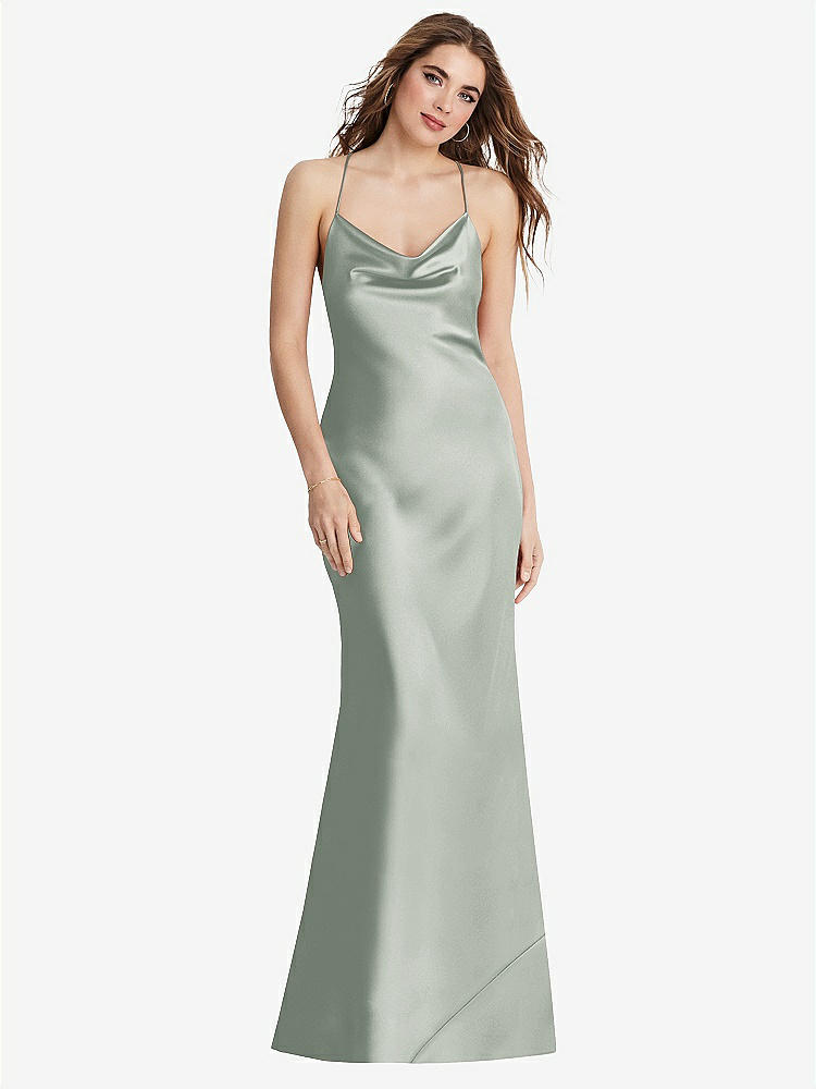 【STYLE: LB002】Cowl-Neck Convertible Maxi Slip Dress - Reese【COLOR: Willow Green】