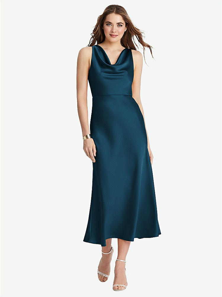 【NEW】【STYLE: LB003】カウルネック MIDI タンク ドレス  -  ESME【COLOR: Atlantic Blue】【SIZE: 00-30W】