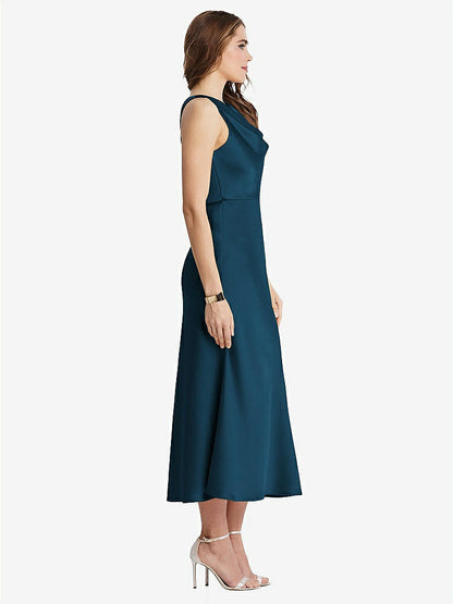 【NEW】【STYLE: LB003】カウルネック MIDI タンク ドレス  -  ESME【COLOR: Atlantic Blue】【SIZE: 00-30W】