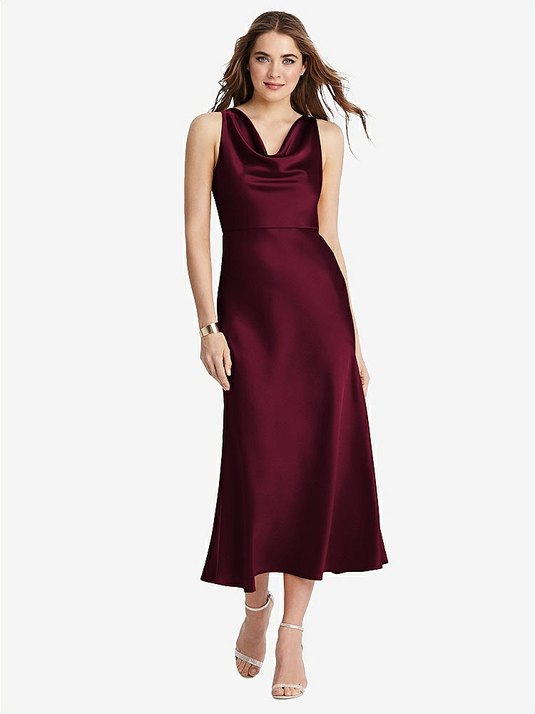 【NEW】【STYLE: LB003】カウルネック MIDI タンク ドレス  -  ESME【COLOR: Cabernet】【SIZE: 00-30W】