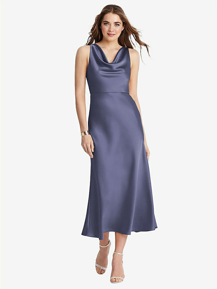 【NEW】【STYLE: LB003】カウルネック MIDI タンク ドレス  -  ESME【COLOR: French Blue】【SIZE: 00-30W】