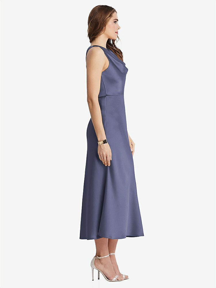 【NEW】【STYLE: LB003】カウルネック MIDI タンク ドレス  -  ESME【COLOR: French Blue】【SIZE: 00-30W】