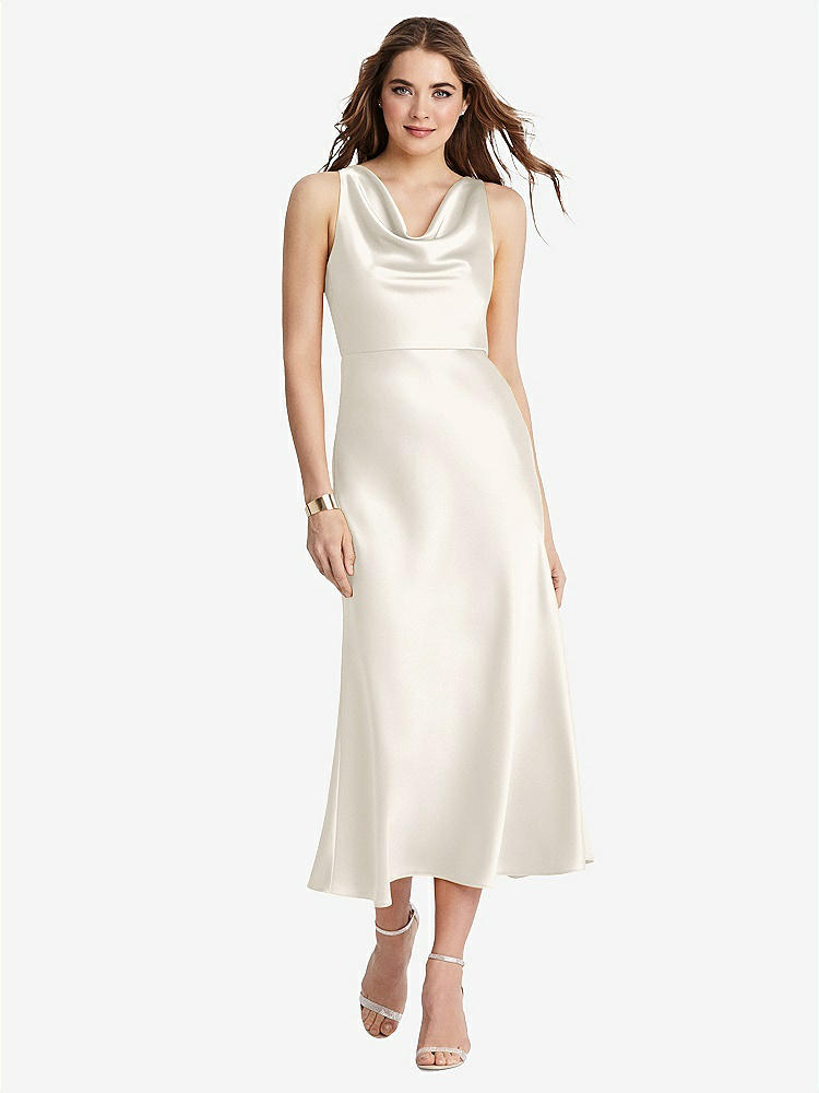 【STYLE: LB003】Cowl-Neck Midi Tank Dress - Esme【COLOR: Ivory】