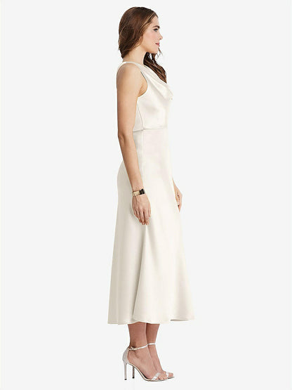 【STYLE: LB003】Cowl-Neck Midi Tank Dress - Esme【COLOR: Ivory】