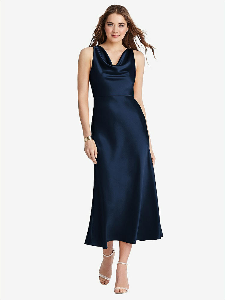 【NEW】【STYLE: LB003】カウルネック MIDI タンク ドレス  -  ESME【COLOR: Midnight Navy】【SIZE: 00-30W】