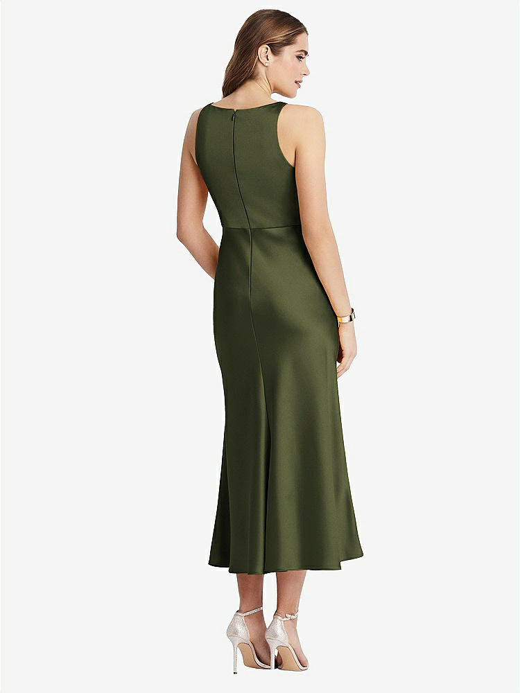 【STYLE: LB003】Cowl-Neck Midi Tank Dress - Esme【COLOR: Olive Green】