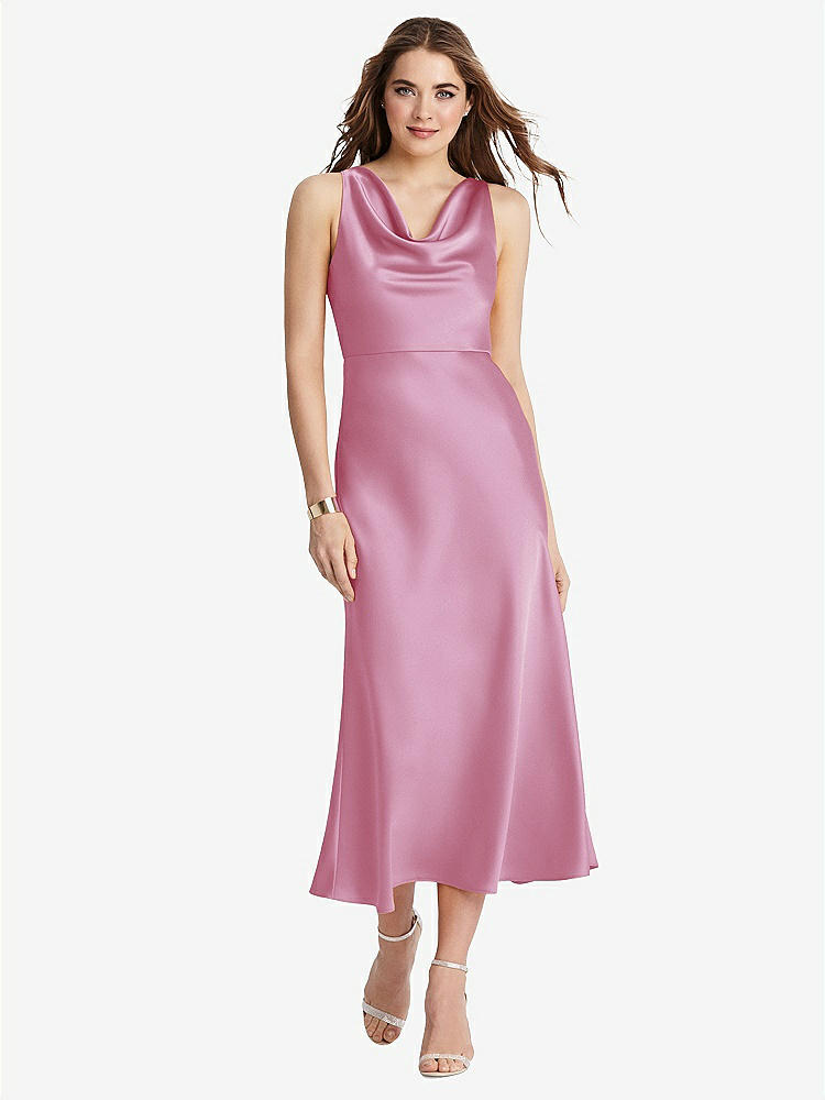 【NEW】【STYLE: LB003】カウルネック MIDI タンク ドレス  -  ESME【COLOR: Powder Pink】【SIZE: 00-30W】
