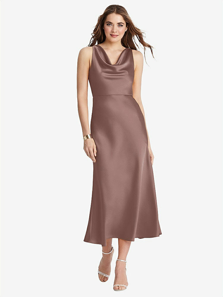 【STYLE: LB003】Cowl-Neck Midi Tank Dress - Esme【COLOR: Sienna】