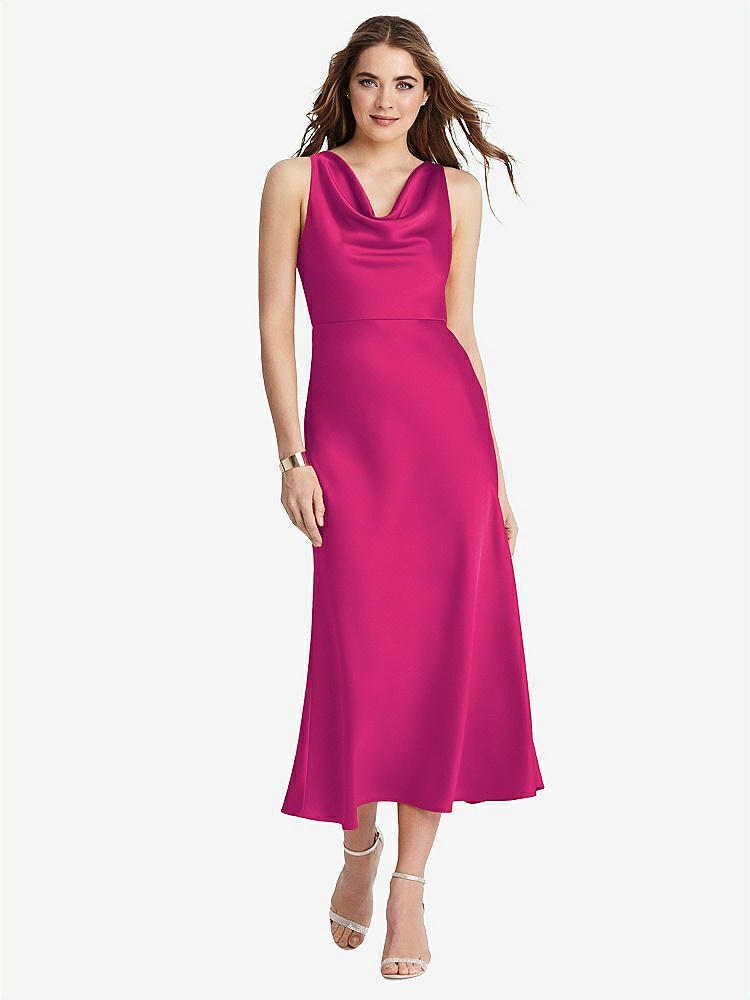 【NEW】【STYLE: LB003】カウルネック MIDI タンク ドレス  -  ESME【COLOR: Think Pink】【SIZE: 00-30W】