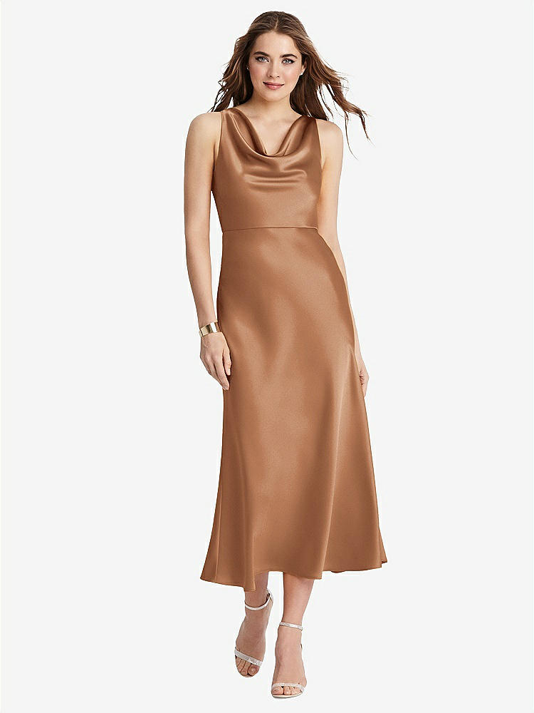 【STYLE: LB003】Cowl-Neck Midi Tank Dress - Esme【COLOR: Toffee】