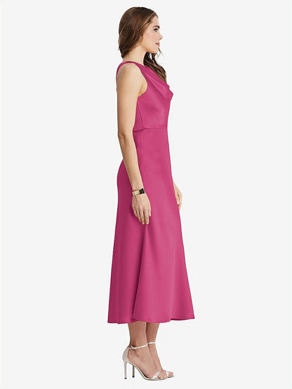 【NEW】【STYLE: LB003】カウルネック MIDI タンク ドレス  -  ESME【COLOR: Tea Rose】【SIZE: 00-30W】