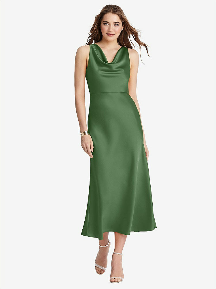 【STYLE: LB003】Cowl-Neck Midi Tank Dress - Esme【COLOR: Vineyard Green】