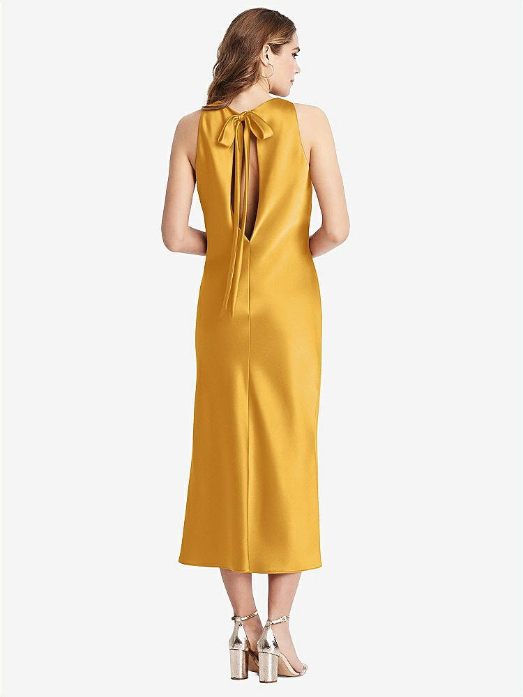 【NEW】【STYLE: LB005】ネクタイ 首 カットアウト MIDI タンク ドレス  -  ルー【COLOR: NYC Yellow】【SIZE: 00-30W】