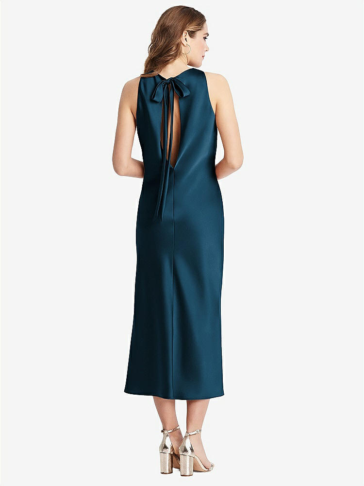 【NEW】【STYLE: LB005】ネクタイ 首 カットアウト MIDI タンク ドレス  -  ルー【COLOR: Atlantic Blue】【SIZE: 00-30W】