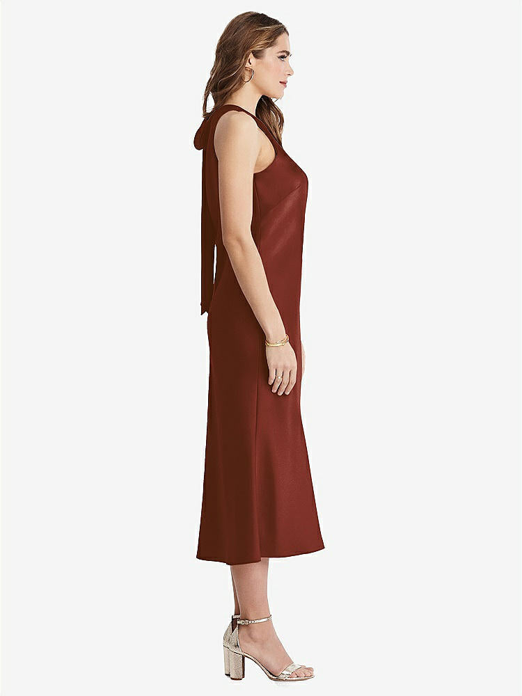 【STYLE: LB005】Tie Neck Cutout Midi Tank Dress - Lou【COLOR: Auburn Moon】