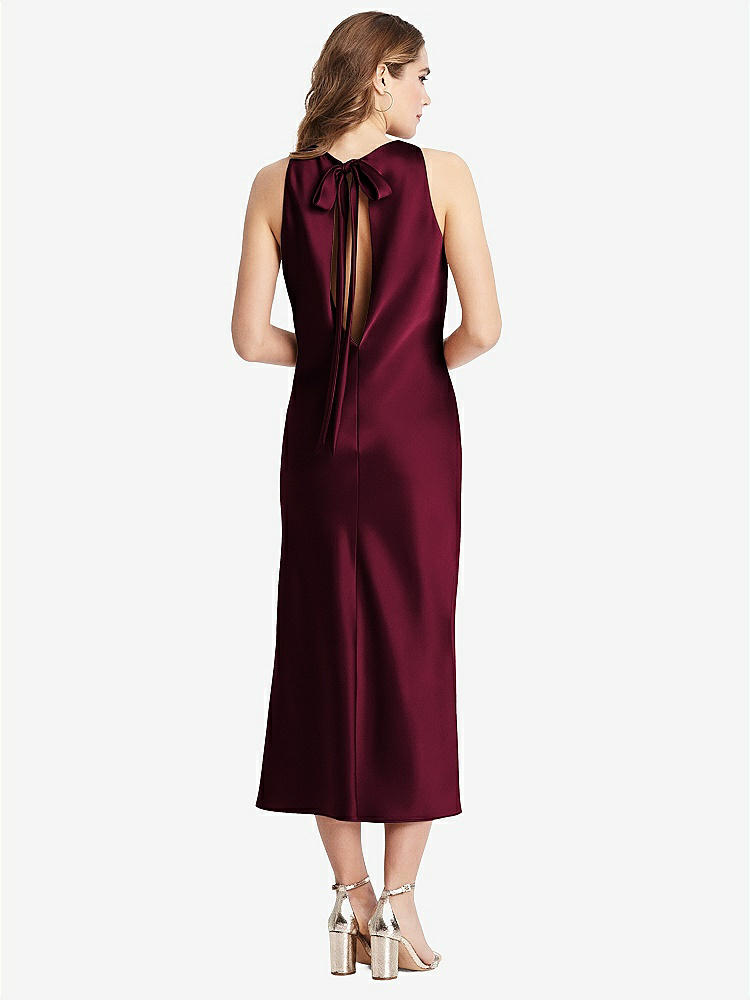 【NEW】【STYLE: LB005】ネクタイ 首 カットアウト MIDI タンク ドレス  -  ルー【COLOR: Cabernet】【SIZE: 00-30W】