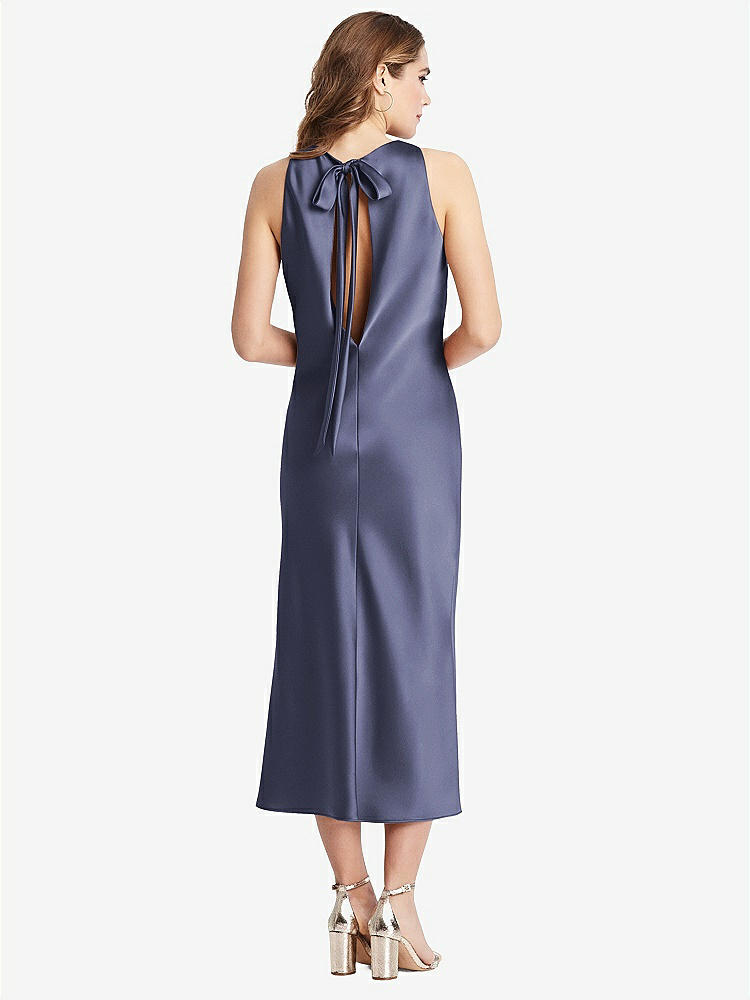 【NEW】【STYLE: LB005】ネクタイ 首 カットアウト MIDI タンク ドレス  -  ルー【COLOR: French Blue】【SIZE: 00-30W】