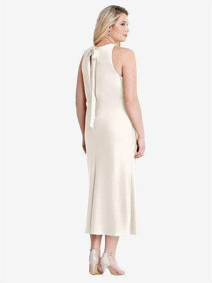 【STYLE: LB005】Tie Neck Cutout Midi Tank Dress - Lou【COLOR: Ivory】