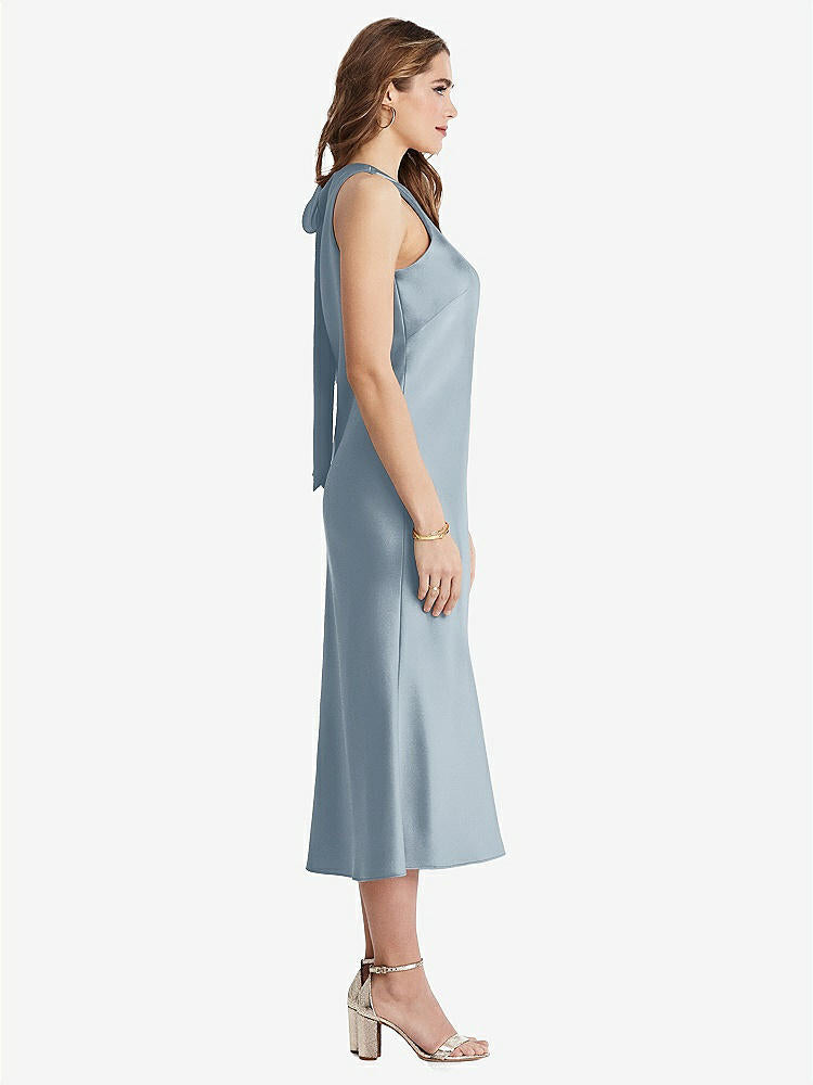 【NEW】【STYLE: LB005】ネクタイ 首 カットアウト MIDI タンク ドレス  -  ルー【COLOR: Mist】【SIZE: 00-30W】