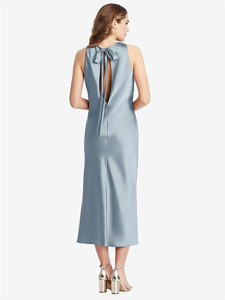 【NEW】【STYLE: LB005】ネクタイ 首 カットアウト MIDI タンク ドレス  -  ルー【COLOR: Mist】【SIZE: 00-30W】