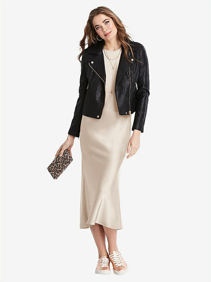 【NEW】【STYLE: LB005】ネクタイ 首 カットアウト MIDI タンク ドレス  -  ルー【COLOR: Oat】【SIZE: 00-30W】