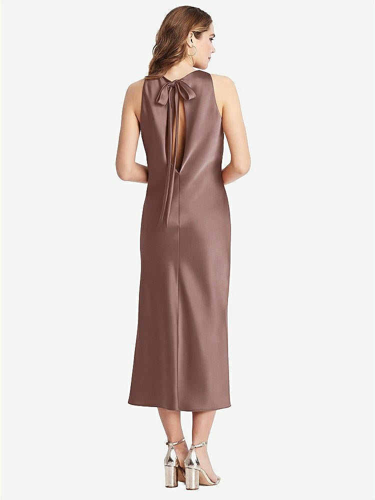 【STYLE: LB005】Tie Neck Cutout Midi Tank Dress - Lou【COLOR: Sienna】