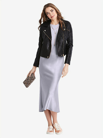 【NEW】【STYLE: LB005】ネクタイ 首 カットアウト MIDI タンク ドレス  -  ルー【COLOR: Silver Dove】【SIZE: 00-30W】