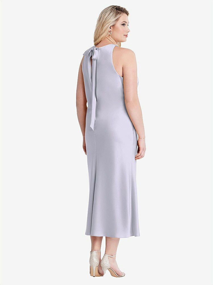 【NEW】【STYLE: LB005】ネクタイ 首 カットアウト MIDI タンク ドレス  -  ルー【COLOR: Silver Dove】【SIZE: 00-30W】