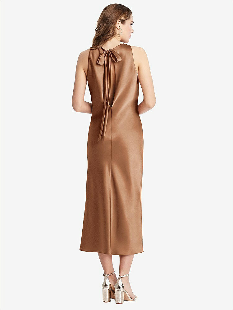【STYLE: LB005】Tie Neck Cutout Midi Tank Dress - Lou【COLOR: Toffee】