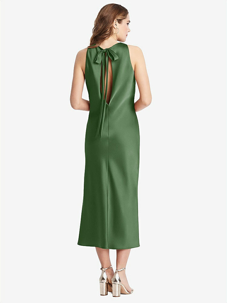 【STYLE: LB005】Tie Neck Cutout Midi Tank Dress - Lou【COLOR: Vineyard Green】