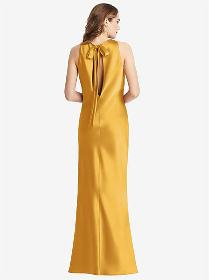 【NEW】【STYLE: LB006】ネクタイ 首 低 背面 マキシ タンク ドレス  -  マリン【COLOR: NYC Yellow】【SIZE: 00-30W】