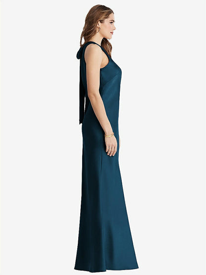 【NEW】【STYLE: LB006】ネクタイ 首 低 背面 マキシ タンク ドレス  -  マリン【COLOR: Atlantic Blue】【SIZE: 00-30W】