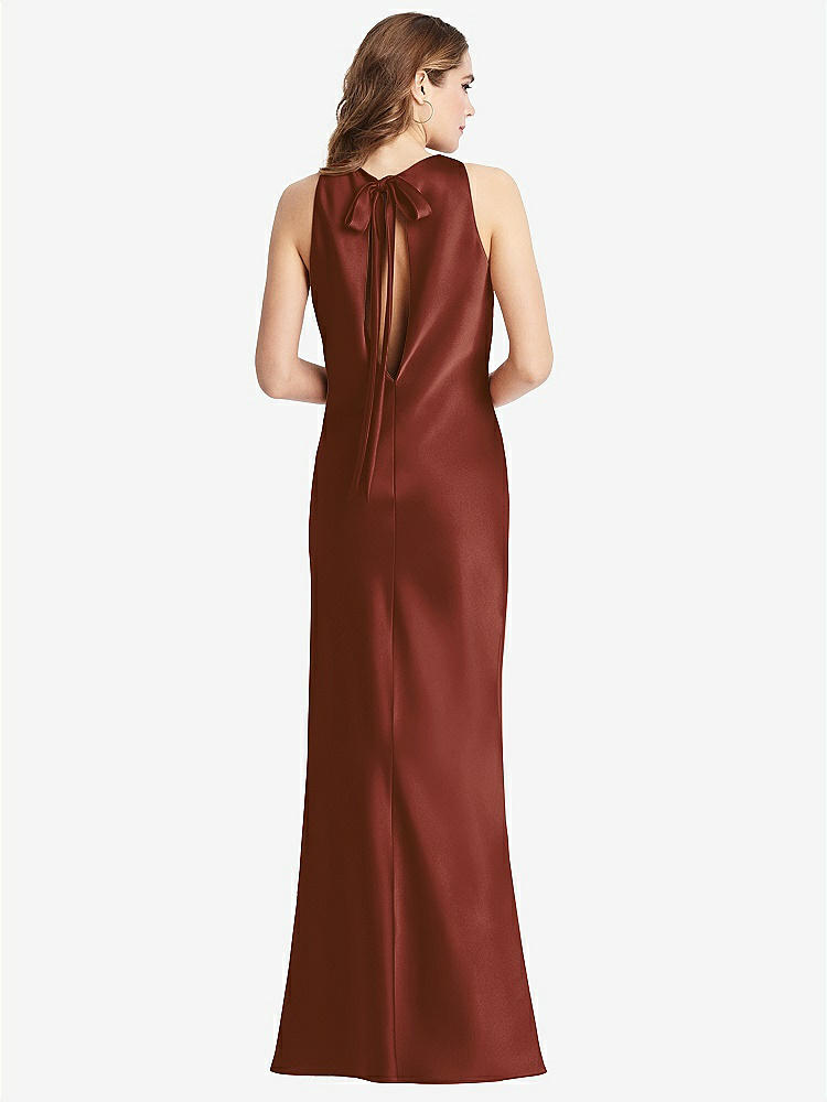 【STYLE: LB006】Tie Neck Low Back Maxi Tank Dress - Marin【COLOR: Auburn Moon】