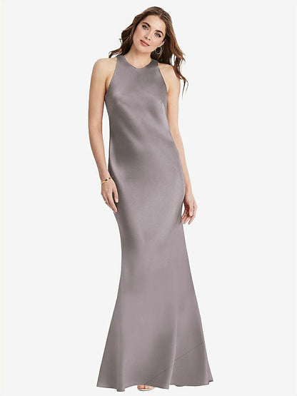 【NEW】【STYLE: LB006】ネクタイ 首 低 背面 マキシ タンク ドレス  -  マリン【COLOR: Cashmere Gray】【SIZE: 00-30W】