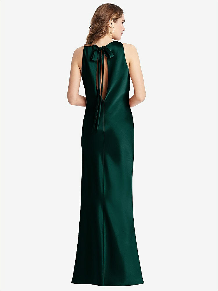 【STYLE: LB006】Tie Neck Low Back Maxi Tank Dress - Marin【COLOR: Evergreen】