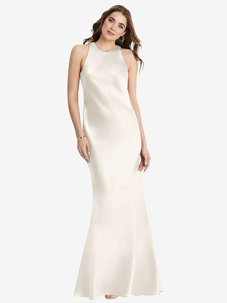 【STYLE: LB006】Tie Neck Low Back Maxi Tank Dress - Marin【COLOR: Ivory】