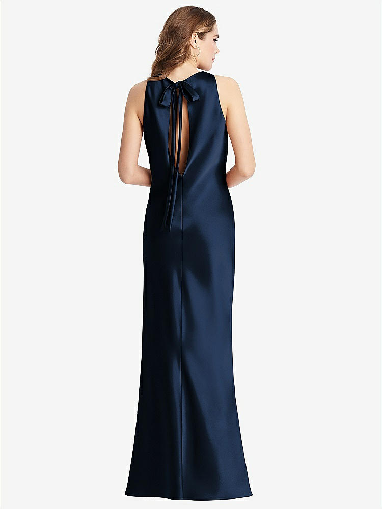 【NEW】【STYLE: LB006】ネクタイ 首 低 背面 マキシ タンク ドレス  -  マリン【COLOR: Midnight Navy】【SIZE: 00-30W】