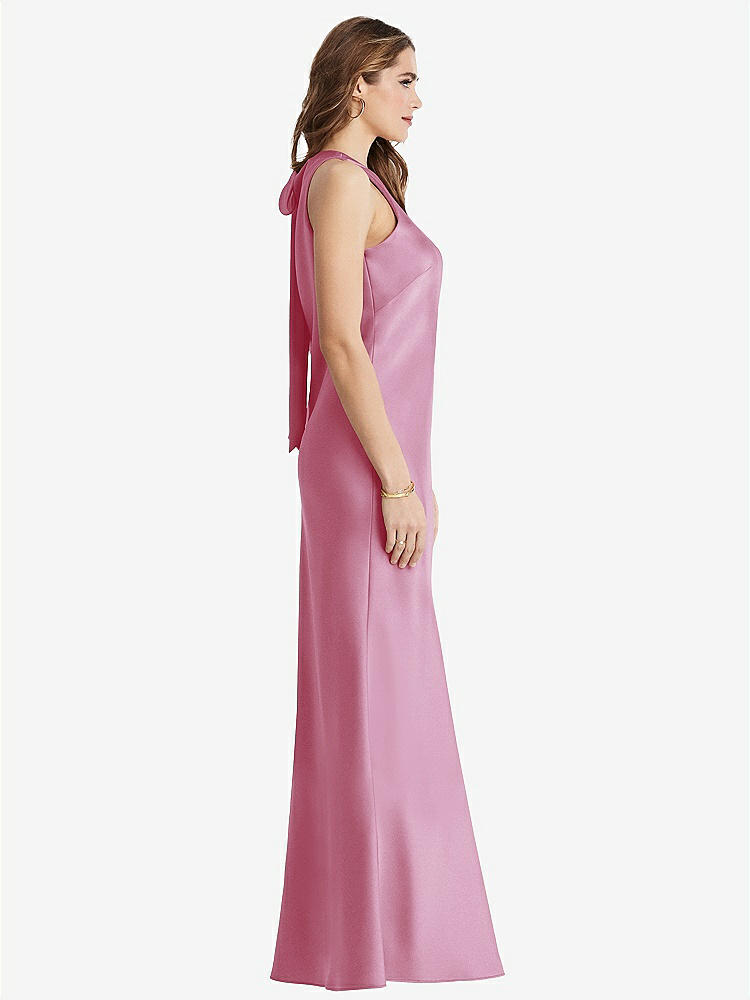 【NEW】【STYLE: LB006】ネクタイ 首 低 背面 マキシ タンク ドレス  -  マリン【COLOR: Powder Pink】【SIZE: 00-30W】
