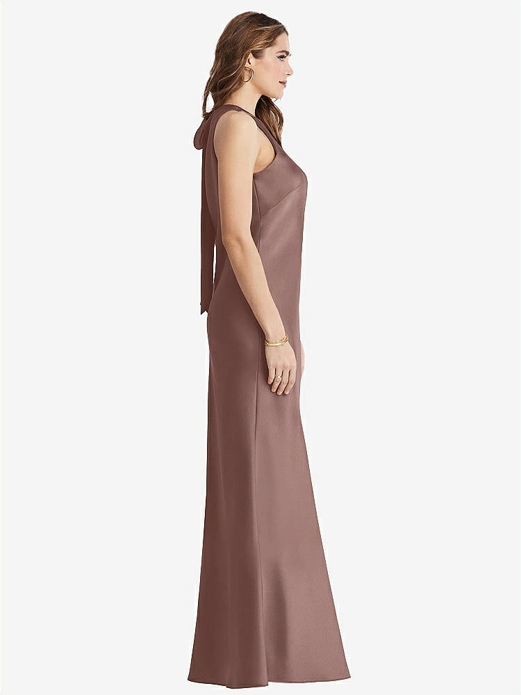 【STYLE: LB006】Tie Neck Low Back Maxi Tank Dress - Marin【COLOR: Sienna】
