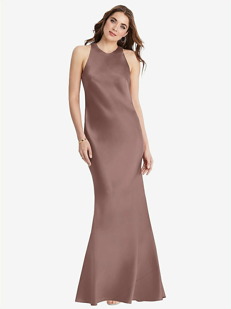 【STYLE: LB006】Tie Neck Low Back Maxi Tank Dress - Marin【COLOR: Sienna】