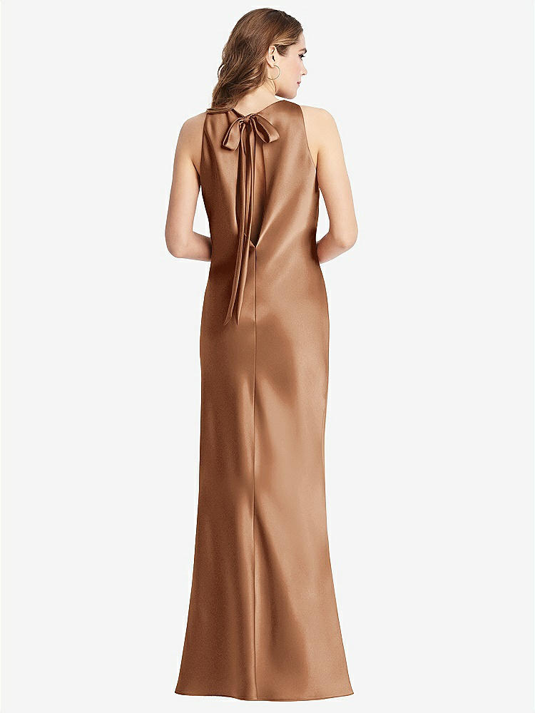 【STYLE: LB006】Tie Neck Low Back Maxi Tank Dress - Marin【COLOR: Toffee】